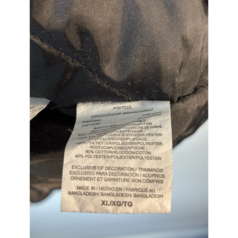 Dickies Men's Jacket Fleece Hooded Duck Shirt Coat Navy Gray quilted XL Work